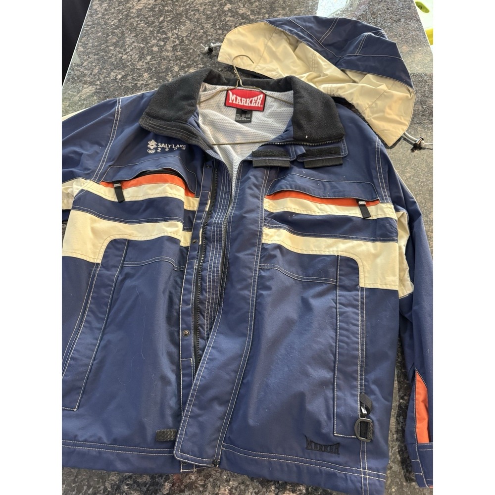 Olympics 2002 Salt Lake Jacket Winter Warm Ski Coat Adult S Removable Hood Coat